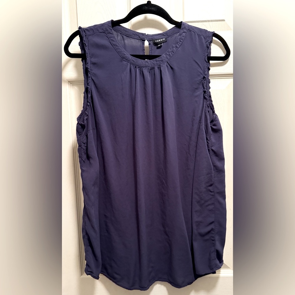 Torrid Women's Sleeveless Blouse - Navy